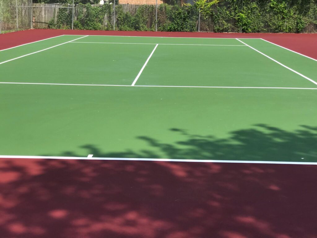 Outdoor tennis court