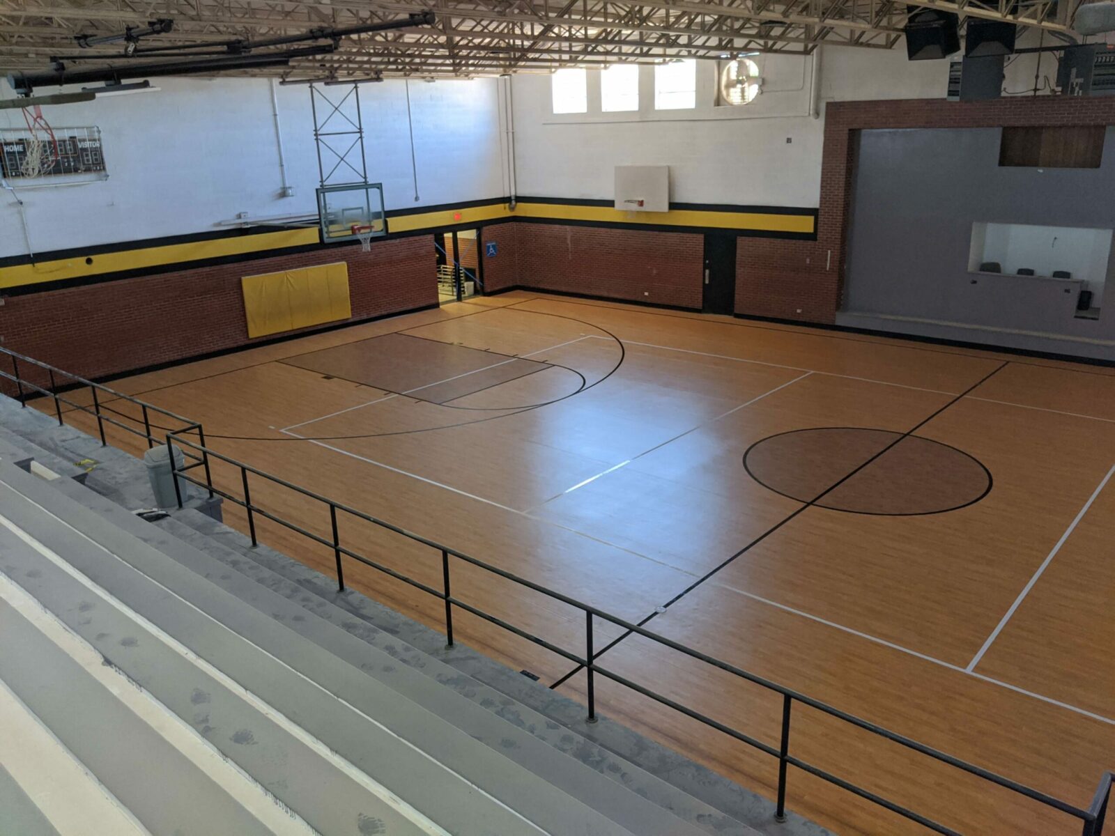 Indoor basketball court