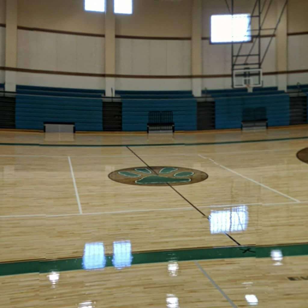 Indoor basketball court